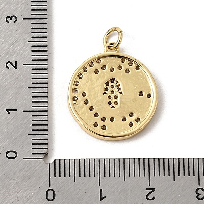 Brass Micro Pave Cubic Zirconia Pendants KK-K419-01G-1