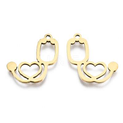 201 Stainless Steel Pendants STAS-Q240-041G-1