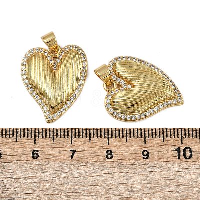 Brass Micro Pave Cubic Zirconia Pendants KK-I358-054B-G-1
