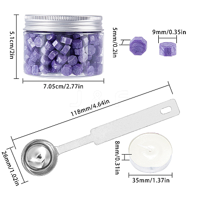 Sealing Wax Particles Kits for Retro Seal Stamp DIY-CP0003-50K-1