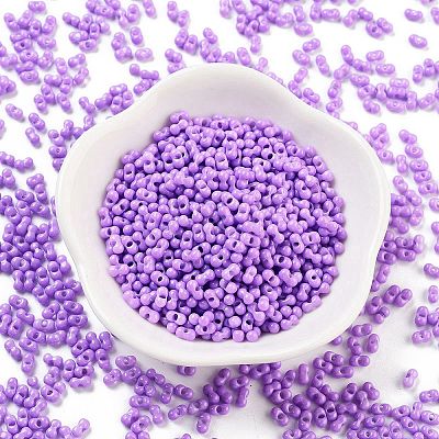 Baking Paint Glass Seed Beads SEED-A033-04T-1