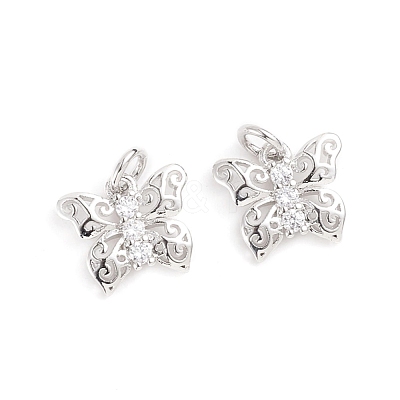 Brass Micro Pave Cubic Zirconia Pendants ZIRC-E164-18A-P-1