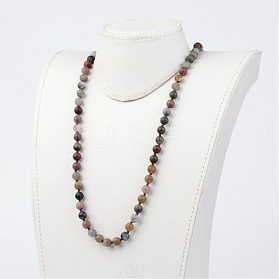 Natural Indian Agate Necklaces NJEW-D264-17-1