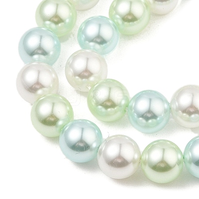 Baking Paint Pearlized Glass Pearl Round Bead Strands PEAR-H019-02C-08-1
