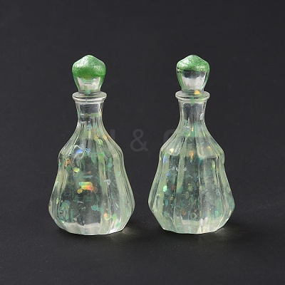 Dummy Bottle Transparent Resin Cabochon RESI-E025-06A-1