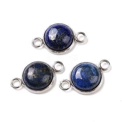 Natural Lapis Lazuli  Connector Charms G-D059-01C-05-1