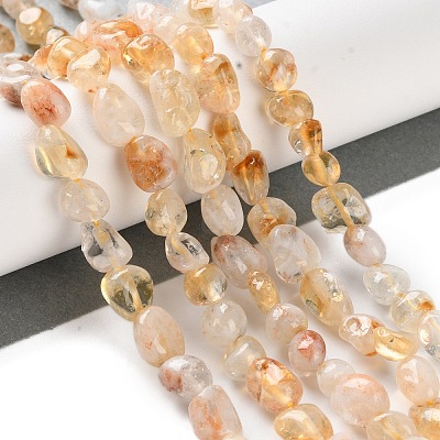 Natural Lodolite Quartz Beads Strands G-P497-01C-28-1