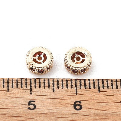 Brass Micro Pave Cubic Zirconia Beads KK-R216-10A-KCG03-1