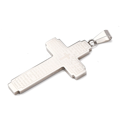 201 Stainless Steel Big Pendants STAS-C149-01P-1