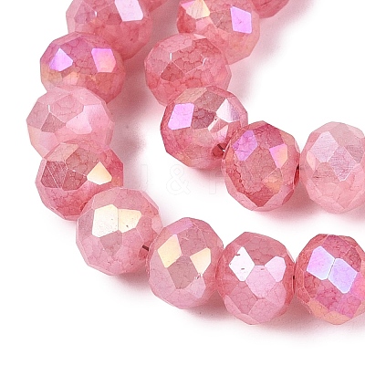 Electroplate Crackle Imitation Jade Glass Beads Strands LS-EGLA-Q131-02C-06-1