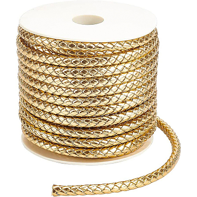 PU Imitation Leather Braided Cord WL-WH0003-14B-1