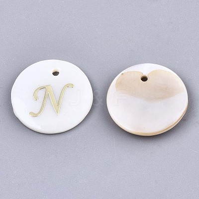 Natural Freshwater Shell Pendants X-SHEL-N027-04N-1