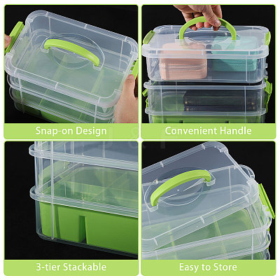 3 Layers Plastic Handled Organizers Boxes CON-WH0095-212B-1