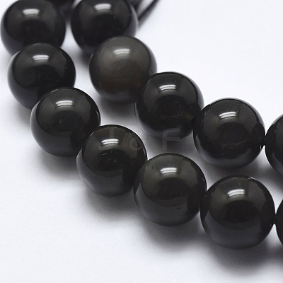 Natural Ice Obsidian Beads Strands G-A171-16-8mm-1
