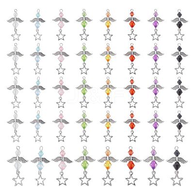 4 Sets Transparent Acrylic Pendants FIND-PH0010-16-1