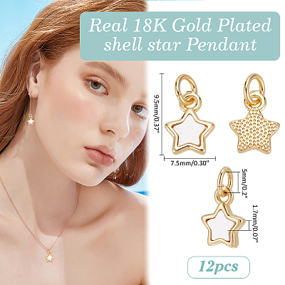 12Pcs Brass Charms KK-ME0002-13-1