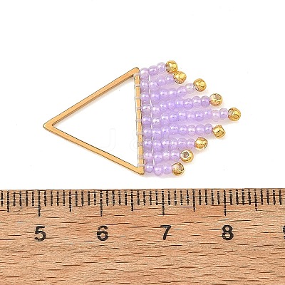 Glass Seed Beads Tassel Pendants PALLOY-MZ01455-01-1