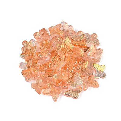 Electroplate Transparent Glass Beads EGLA-N057-03D-1