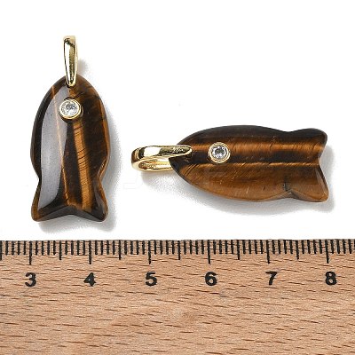 Natural Tiger Eye Pendants G-A297-01G-21-1