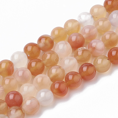 Natural Carnelian Beads Strands G-S295-13-6mm-1