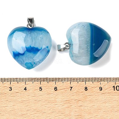 Dyed & Heated Natural Crystal Core Agate Pendants GG-CBACB71-04P-03-1