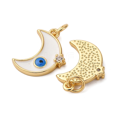 Brass Micro Pave Cubic Zirconia Pendants KK-D390-13G-1