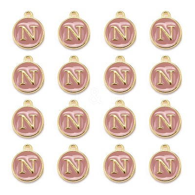 Golden Plated Alloy Enamel Charms X-ENAM-S118-07N-1