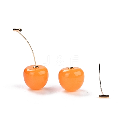 Lifelike Cherry Dangle Stud Earrings X-EJEW-F274-01A-1