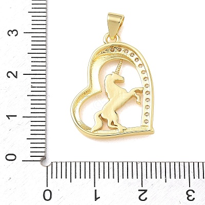Brass Micro Pave Clear Cubic Zirconia Pendants KK-A303-05E-G-1