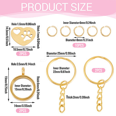 DIY Keychain Kits DIY-TA0014-65B-G-1