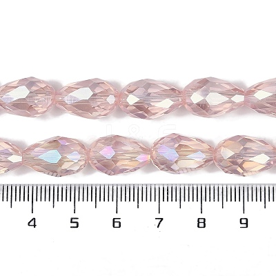 Transparent Electroplate Glass Beads Strands EGLA-N013-T6mm-B18-1