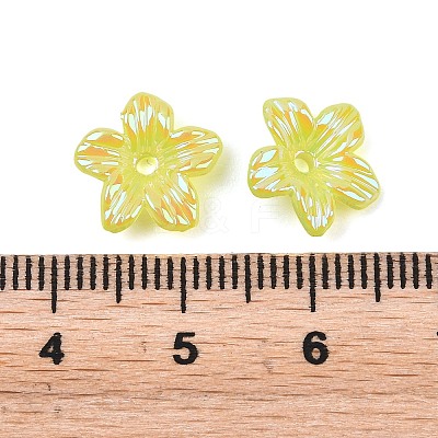 UV Plating Opaque Acrylic Bead Cap OACR-K001-40F-1