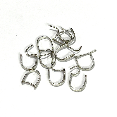 Anti-Tarnish 925 Sterling Silver Ice Pick Pinch Bails STER-L057-079A-1