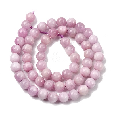 Round Natural Kunzite Beads Strands G-K068-28-6mm-1
