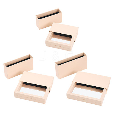 3 Bags 3 Styles Square Transparent PE Thin Film Suspension Jewelry Display Box CON-TA0001-38D-1