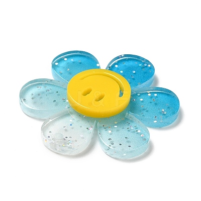 Gradient Color Transparent Acrylic Pendants X-OACR-H004-01D-1