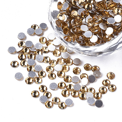 Glass Flat Back Rhinestone Cabochons RGLA-S002-16SS-07-1