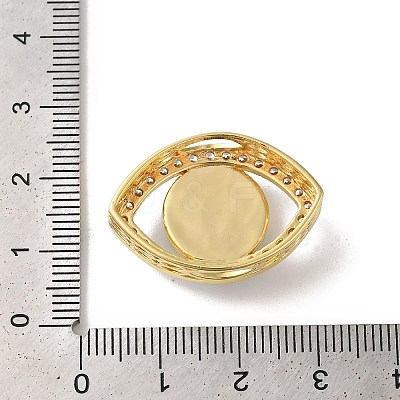 Rack Plating Brass Cubic Zirconia Beads KK-G504-21G-1