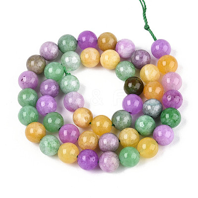 Dyed Natural Quartz Beads Strands G-T139-8mm-94-1