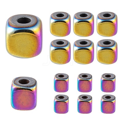 4 Strands 2 Sizes Electroplate Non-magnetic Synthetic Hematite Beads Strands G-LS0001-70-1