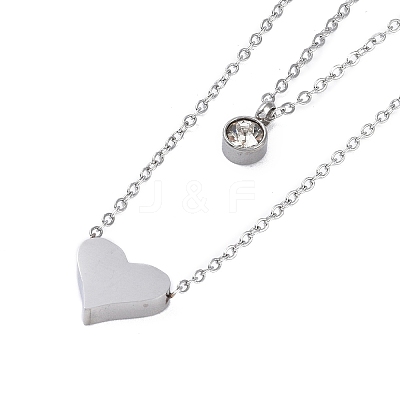 304 Stainless Steel Cable Necklaces NJEW-G081-08P-1
