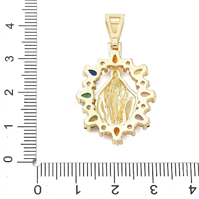Religion Brass Pave Cubic Zirconia Pendants CU-CBA83A6-01D-G-1