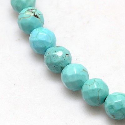 Natural Howlite Round Beads Strands X-TURQ-L017-4mm-01B-1