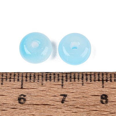 Baking Paint Imitation Jade Glass Beads GL-N006-01B-10-1