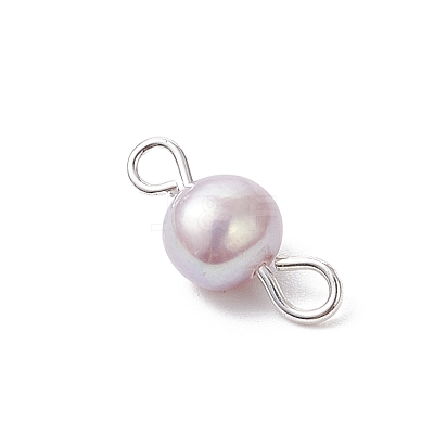16Pcs 2 Colors Natural Cultured Freshwater Pearl Potato Connector Charms PALLOY-JF04663-1