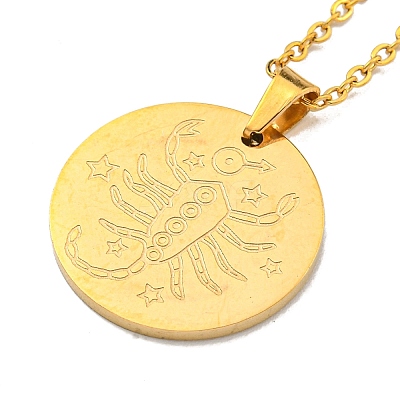 Constellation Pendant Necklaces NJEW-S422-04G-08-1