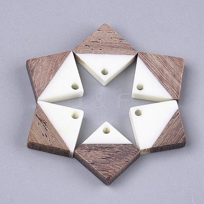 Resin & Walnut Wood Pendants RESI-S358-31G-1
