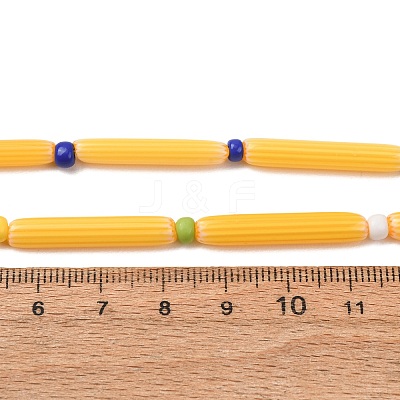 Handmade Lampwork Chevron Beads LAMP-Z019-01-22-1