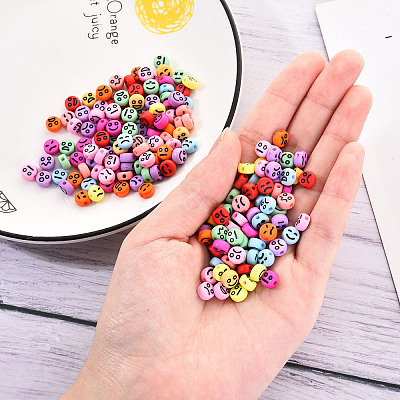 Opaque Acrylic Beads MACR-YW0001-22L-1