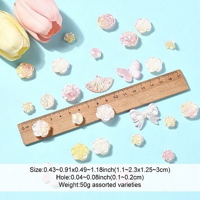 50G Opaque Acrylic Beads MACR-YW0003-68A-1